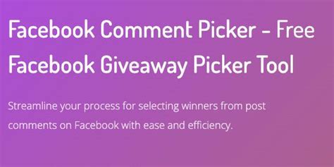 giveaway picker facebook|Free Facebook Comment Picker and Giveaway Tool .